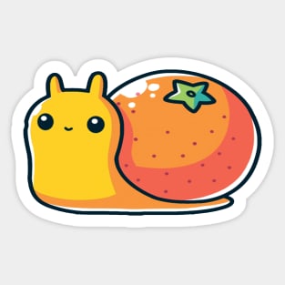 Orange fruit snail Sticker